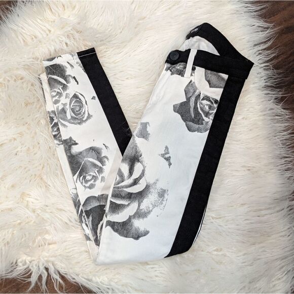 Hudson Jeans 'Leeloo' Colorblock Crop Skinny Jeans - Picture 4 of 9